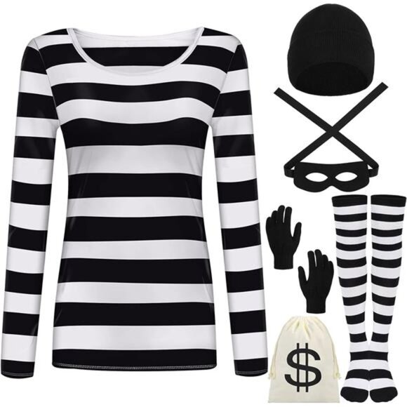 Other - Women's Robber Costume Set - Cosplay Thief Accessories for Halloween Party